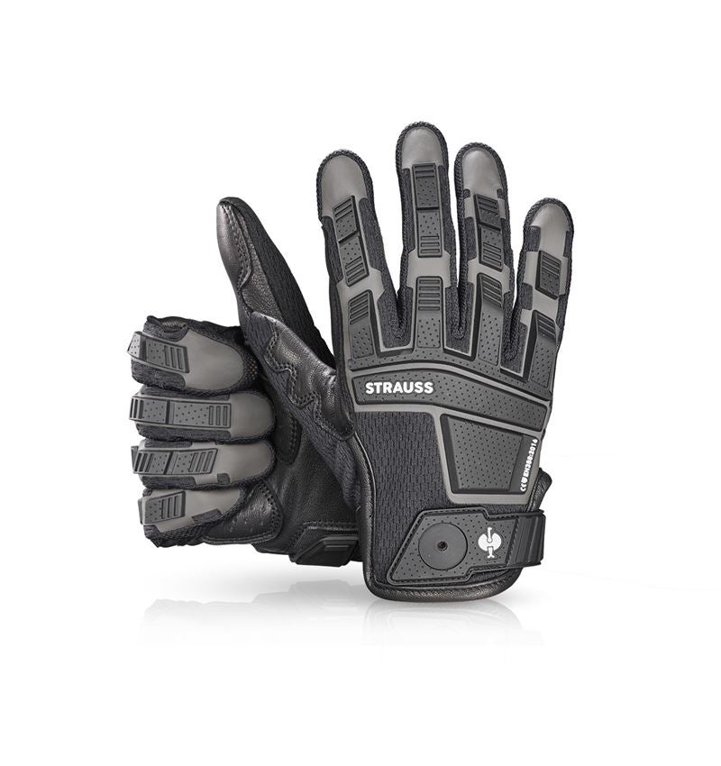Hybridné: e.s. Montážne rukavice Protect + čierna