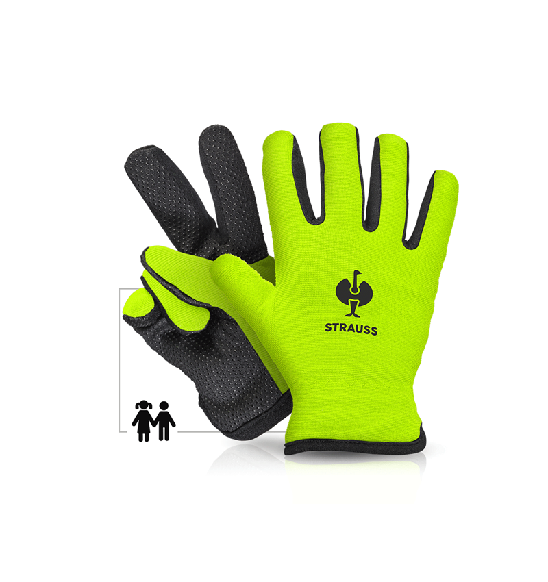 Doplnky: Detské zimné rukavice e.s. Fleece Comfort + výstražná žltá/čierna