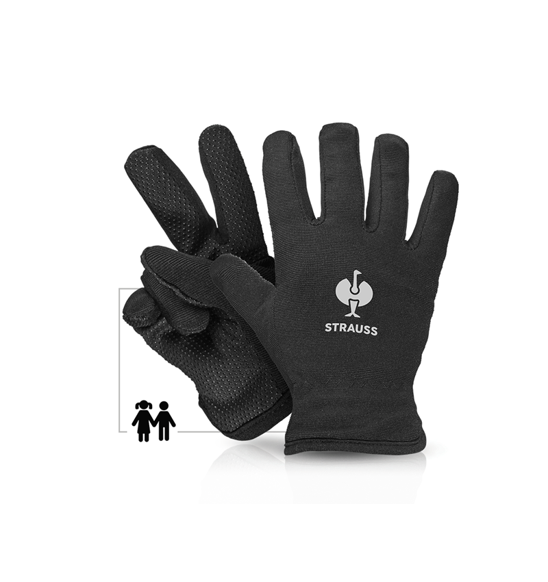 Doplnky: Detské zimné rukavice e.s. Fleece Comfort + čierna