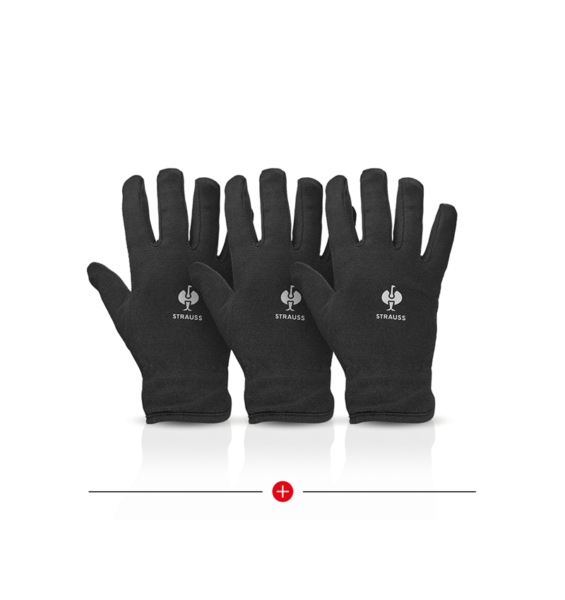 Ochranné pomôcky: 3 za 2 Zimné rukavice e.s. Fleece Comfort + čierna