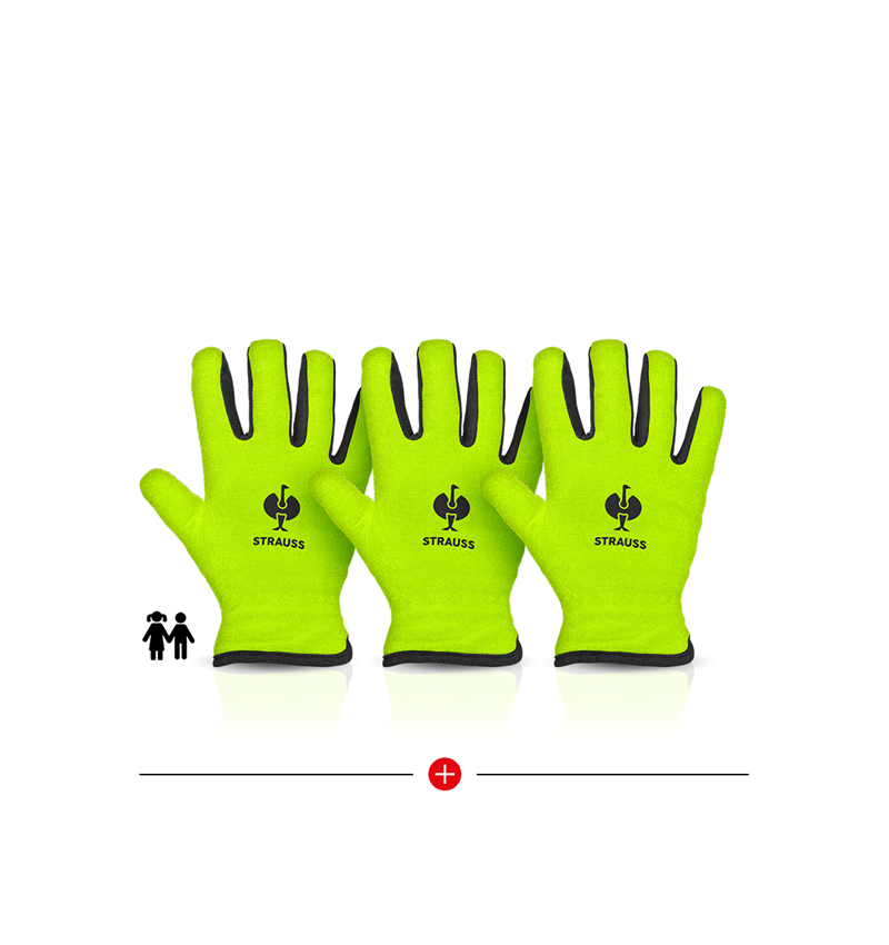 Doplnky: 3 za 2 Detské zimné rukavice e.s. Fleece Comfort + výstražná žltá/čierna