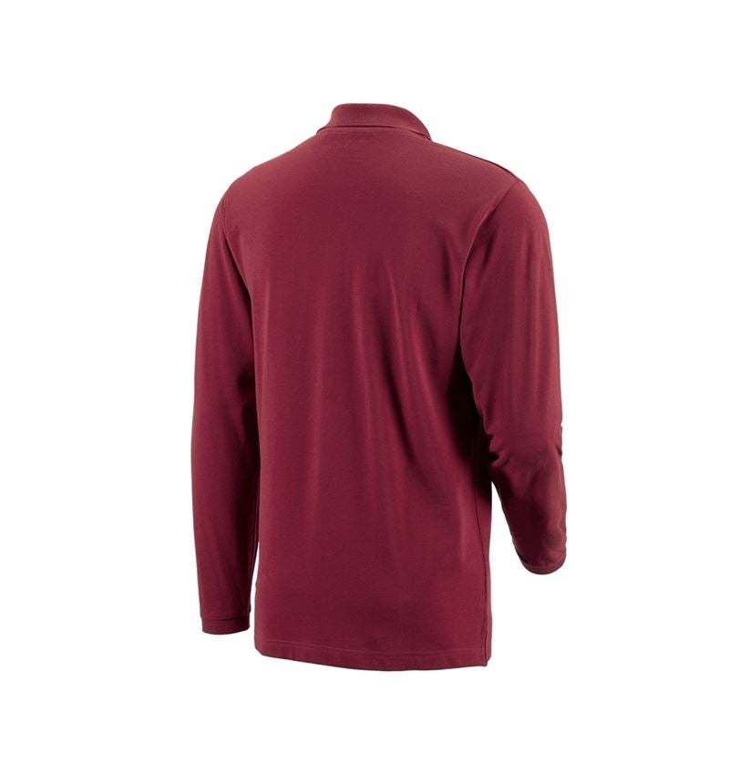 Tričká, pulóvre a košele: Polo tričko s dlhým rukávom e.s. cotton pocket + bordová 2