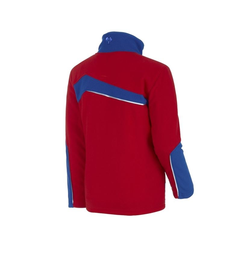 Bundy: Flísová bunda e.s.motion 2020, detská + ohnivá červená/nevadzovo modrá 1