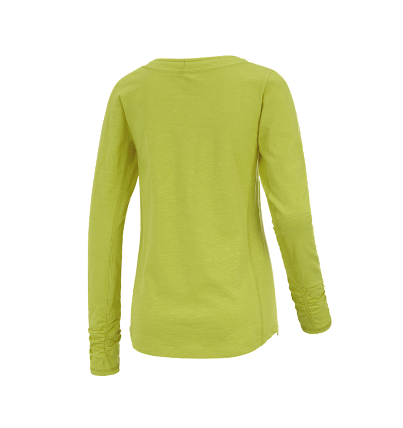 Témy: Tričko s dlhým rukávom e.s. cotton slub, dámske + májová zelená 1