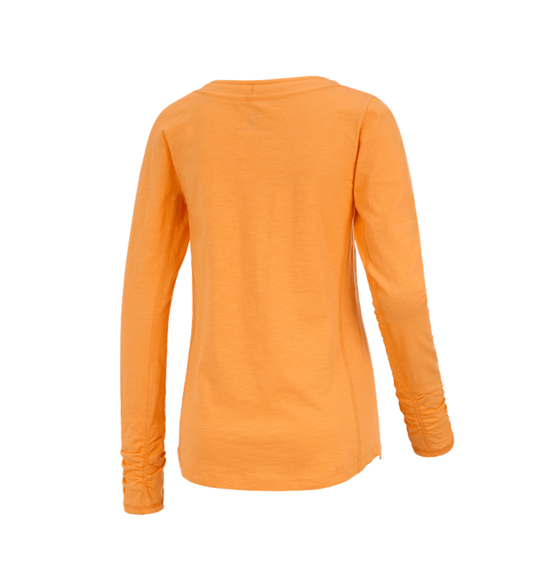 Tričká, pulóvre a košele: Tričko s dlhým rukávom e.s. cotton slub, dámske + svetlooranžová 1