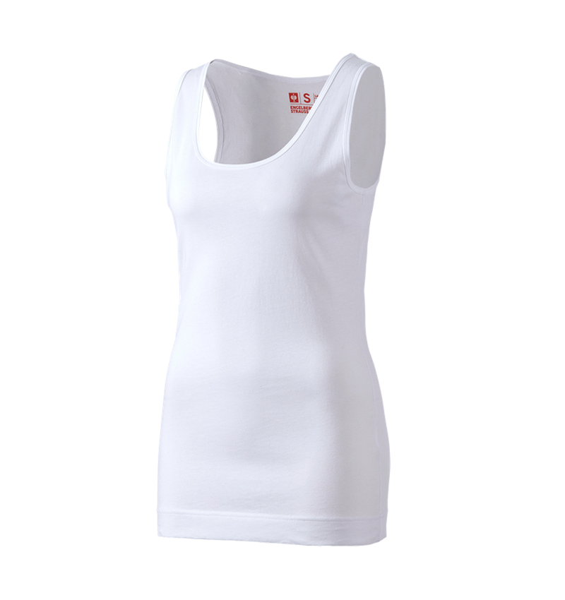 Tričká, pulóvre a košele: Dlhé tričko e.s. cotton, dámske + biela 1