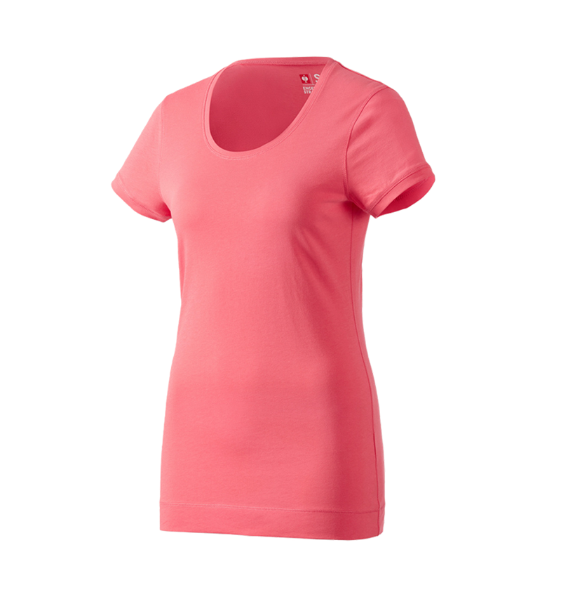 Tričká, pulóvre a košele: Dlhé tričko e.s. cotton, dámske + koralová 1