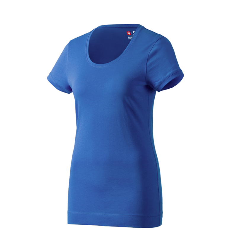 Tričká, pulóvre a košele: Dlhé tričko e.s. cotton, dámske + enciánová modrá 1
