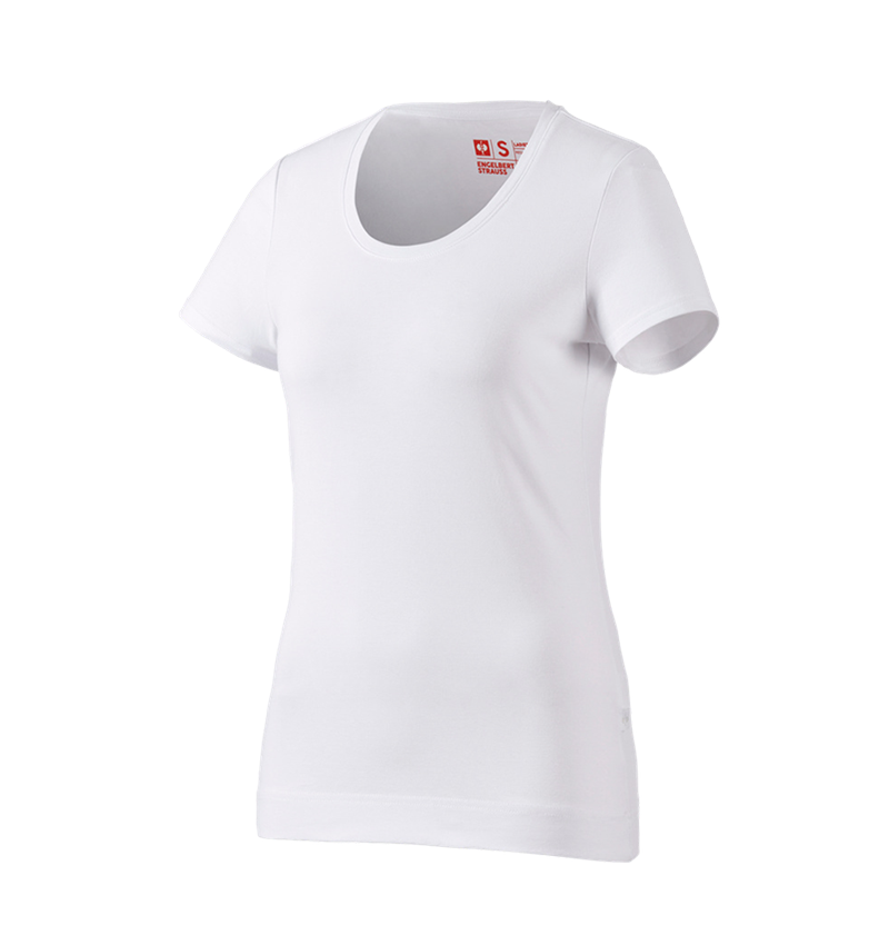 Tričká, pulóvre a košele: Tričko e.s. cotton stretch, dámske + biela 2