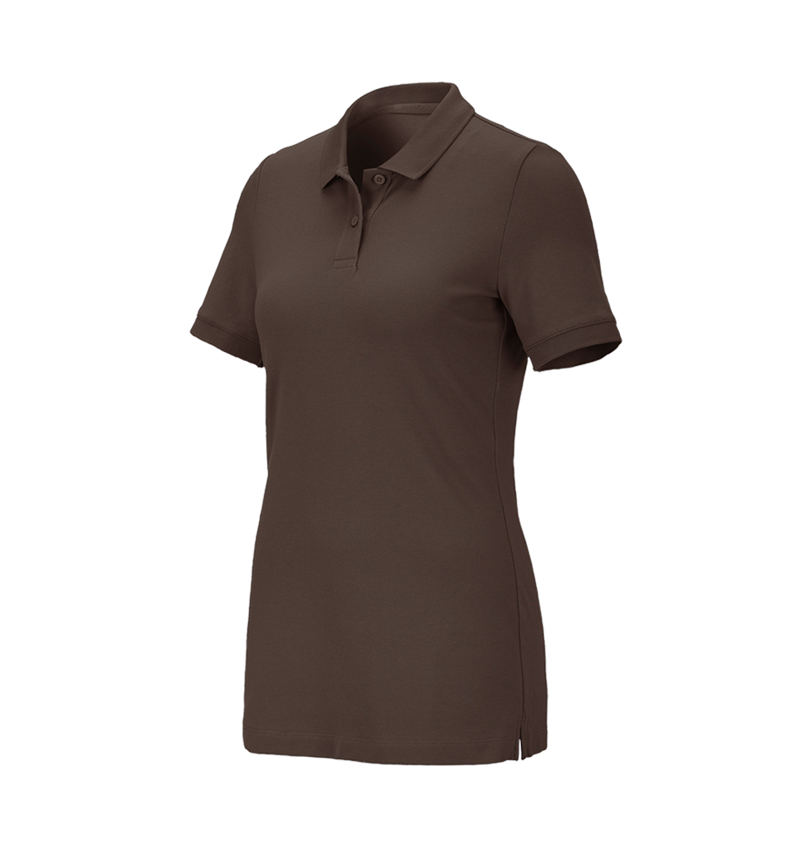 Tričká, pulóvre a košele: Piqué tričko e.s. cotton stretch, dámske + gaštanová 2