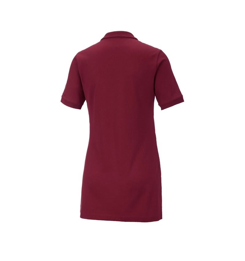 Tričká, pulóvre a košele: Piqué tričko e.s. cotton stretch,dámske, long fit + bordová 3