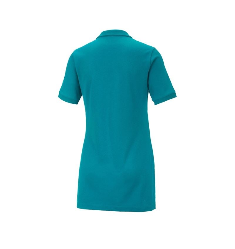 Tričká, pulóvre a košele: Piqué tričko e.s. cotton stretch,dámske, long fit + oceán 3