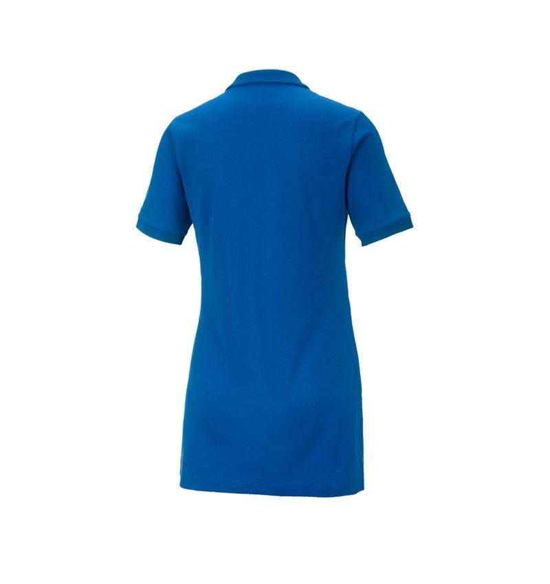 Témy: Piqué tričko e.s. cotton stretch,dámske, long fit + enciánová modrá 3