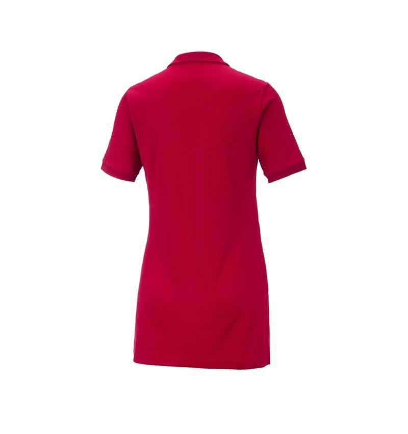 Tričká, pulóvre a košele: Piqué tričko e.s. cotton stretch,dámske, long fit + ohnivá červená 3