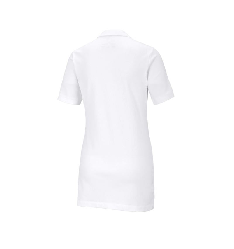 Tričká, pulóvre a košele: Piqué tričko e.s. cotton stretch,dámske, long fit + biela 3