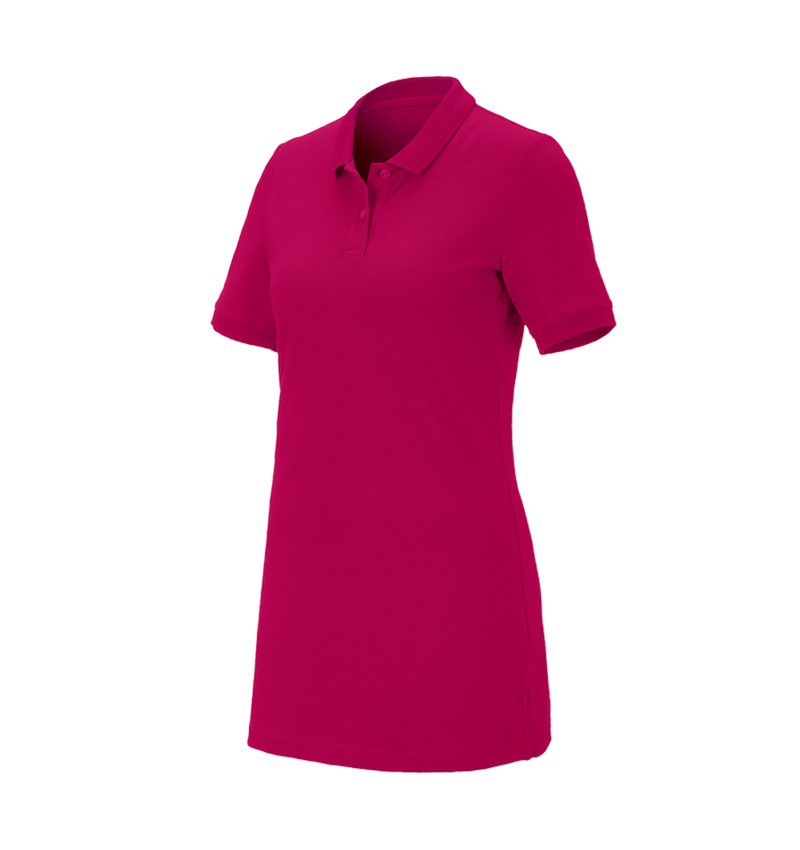 Tričká, pulóvre a košele: Piqué tričko e.s. cotton stretch,dámske, long fit + bobuľová 2
