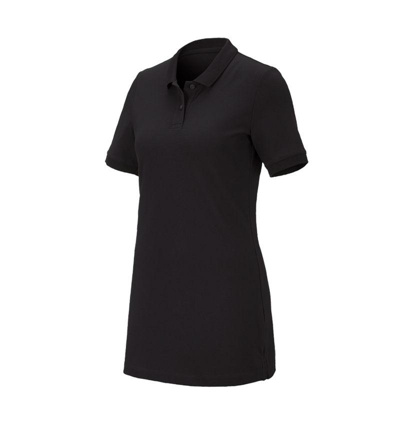 Tričká, pulóvre a košele: Piqué tričko e.s. cotton stretch,dámske, long fit + čierna 2