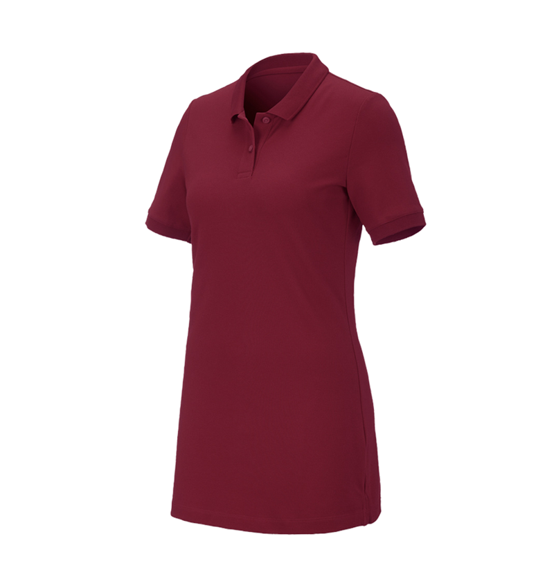 Tričká, pulóvre a košele: Piqué tričko e.s. cotton stretch,dámske, long fit + bordová 2