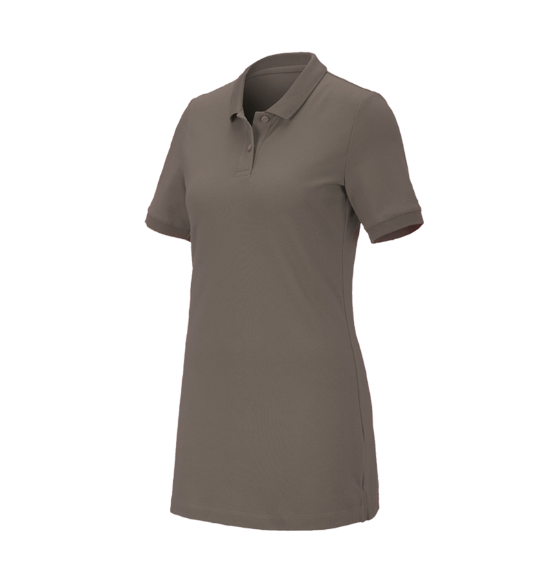 Tričká, pulóvre a košele: Piqué tričko e.s. cotton stretch,dámske, long fit + kamenná 2