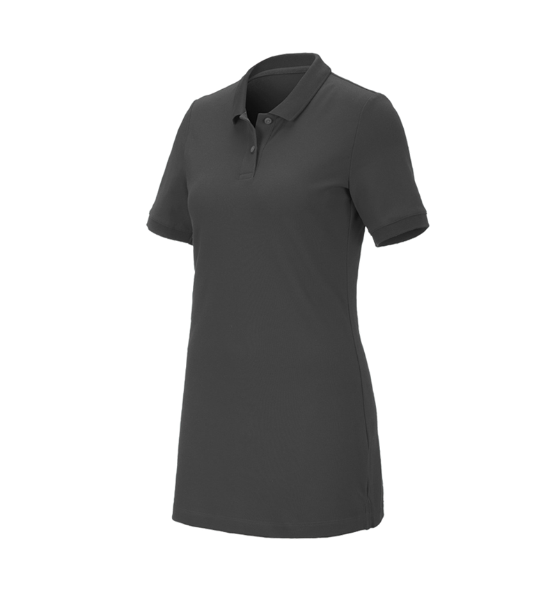 Tričká, pulóvre a košele: Piqué tričko e.s. cotton stretch,dámske, long fit + antracitová 2
