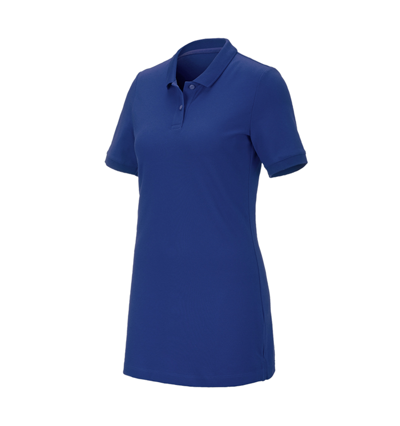 Inštalatér: Piqué tričko e.s. cotton stretch,dámske, long fit + nevadzovo modrá 2