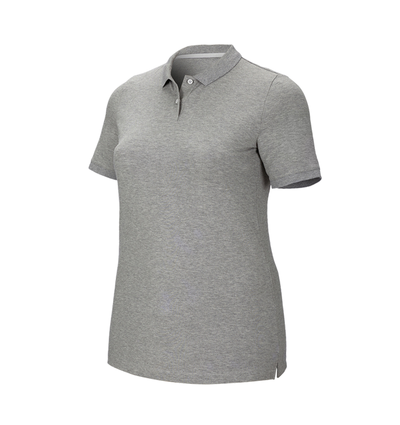 Témy: Piqué tričko e.s. cotton stretch, dámske, plus fit + sivá melírovaná 2