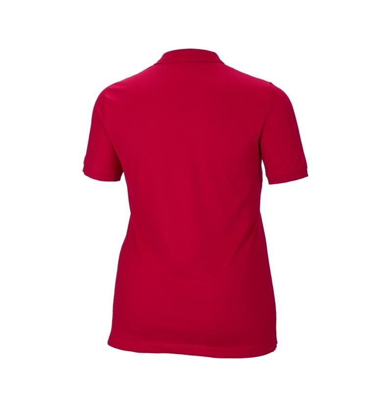 Témy: Piqué tričko e.s. cotton stretch, dámske, plus fit + ohnivá červená 3