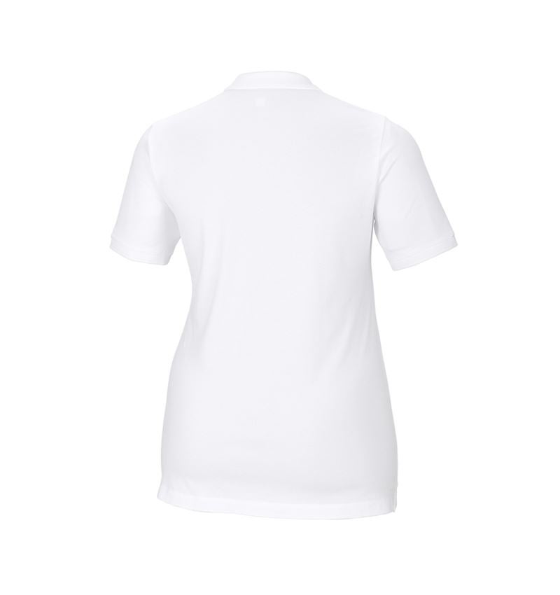Tričká, pulóvre a košele: Piqué tričko e.s. cotton stretch, dámske, plus fit + biela 3