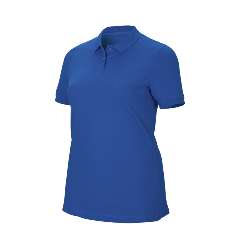 Témy: Piqué tričko e.s. cotton stretch, dámske, plus fit + enciánová modrá 2