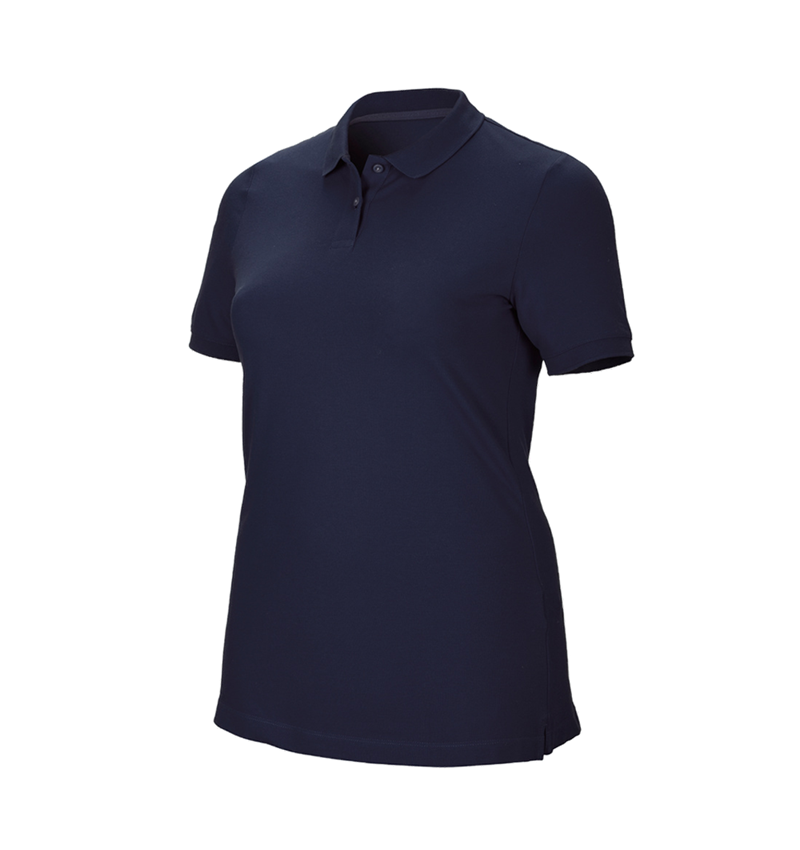 Tričká, pulóvre a košele: Piqué tričko e.s. cotton stretch, dámske, plus fit + tmavomodrá 2