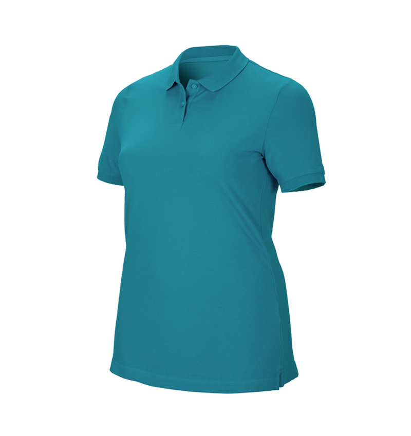 Tričká, pulóvre a košele: Piqué tričko e.s. cotton stretch, dámske, plus fit + oceán 2