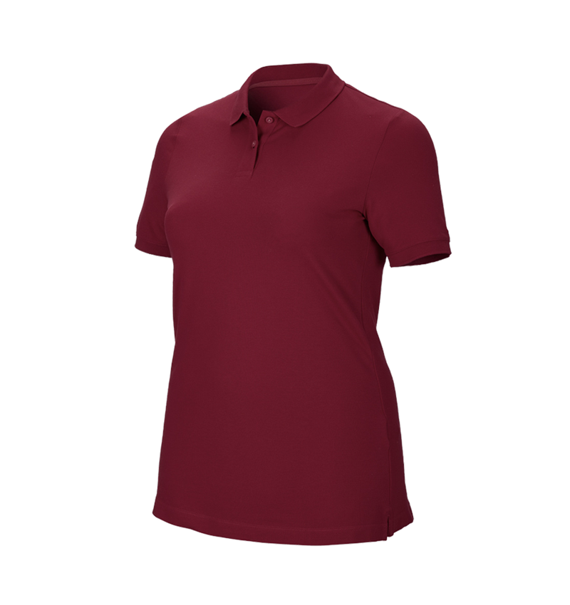 Tričká, pulóvre a košele: Piqué tričko e.s. cotton stretch, dámske, plus fit + bordová 2