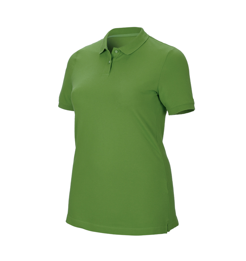 Témy: Piqué tričko e.s. cotton stretch, dámske, plus fit + morská zelená 2
