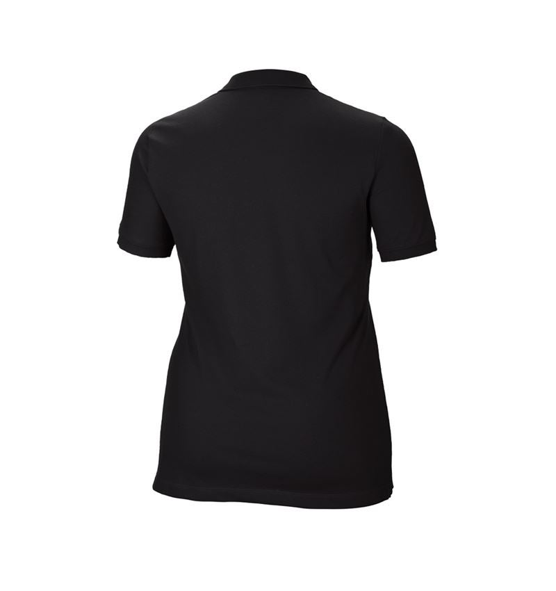 Témy: Piqué tričko e.s. cotton stretch, dámske, plus fit + čierna 3