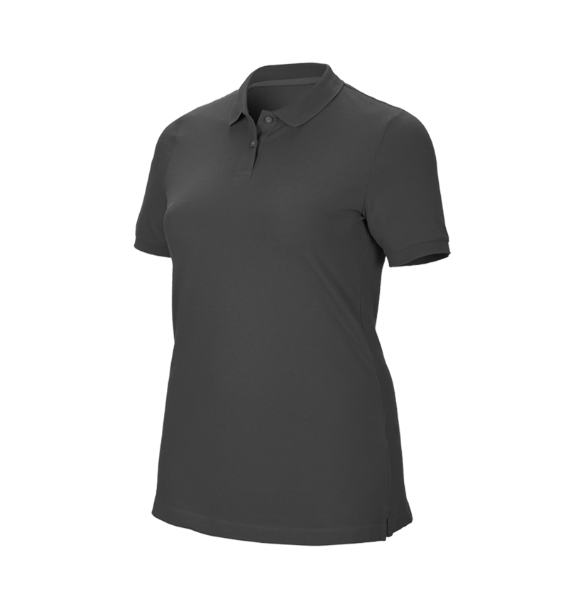 Tričká, pulóvre a košele: Piqué tričko e.s. cotton stretch, dámske, plus fit + antracitová 2