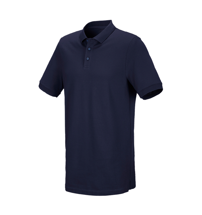 Tričká, pulóvre a košele: Piqué tričko e.s. cotton stretch, long fit + tmavomodrá 2