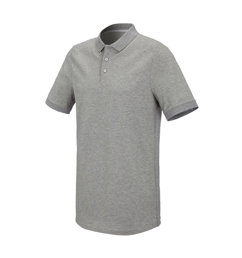 Témy: Piqué tričko e.s. cotton stretch, long fit + sivá melírovaná 2
