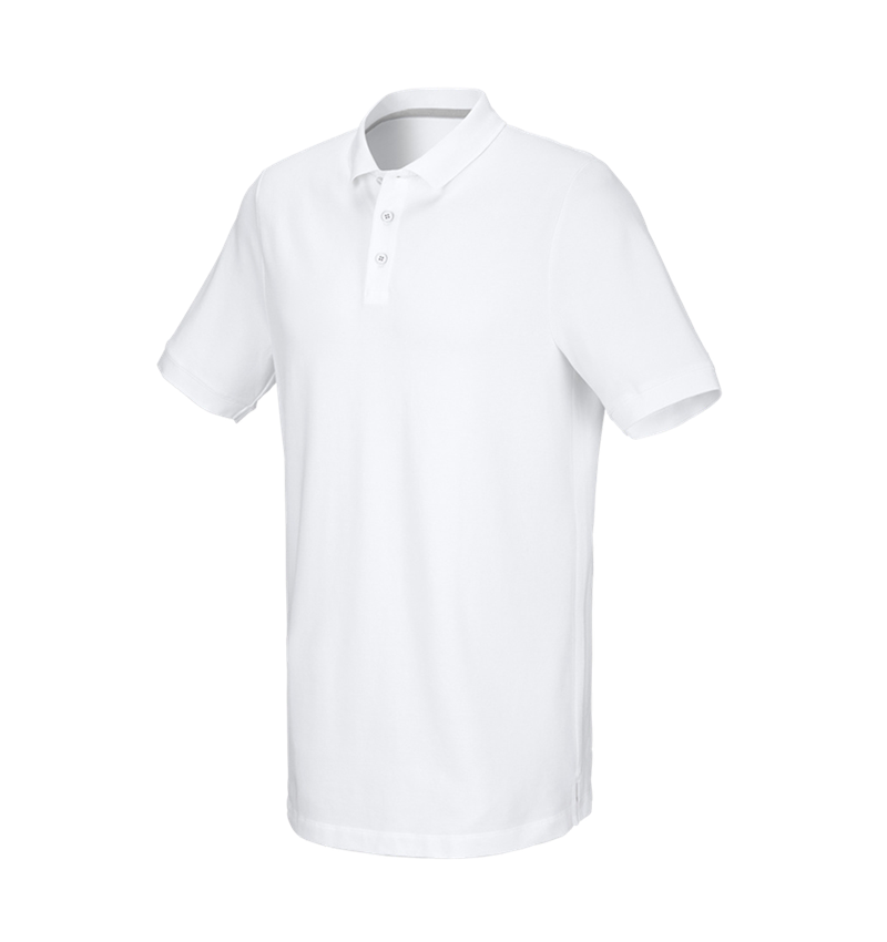 Témy: Piqué tričko e.s. cotton stretch, long fit + biela 2