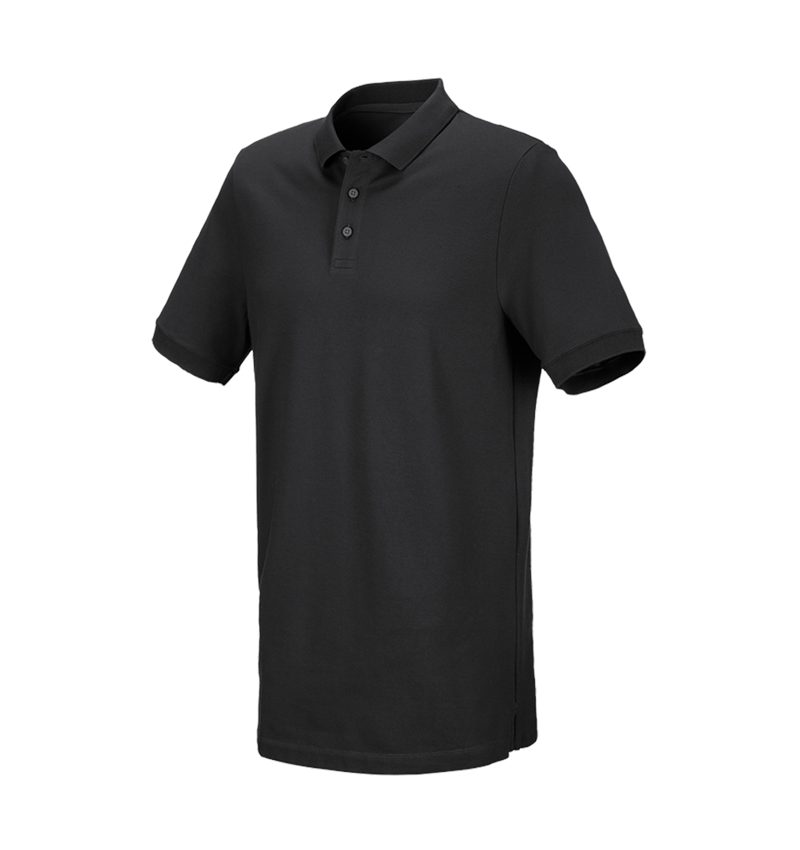 Tričká, pulóvre a košele: Piqué tričko e.s. cotton stretch, long fit + čierna 2