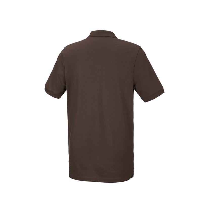 Tričká, pulóvre a košele: Piqué tričko e.s. cotton stretch, long fit + gaštanová 3