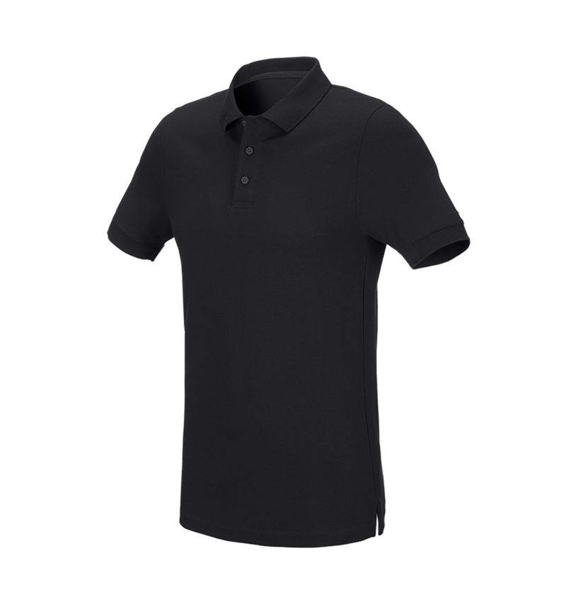Témy: Piqué tričko e.s. cotton stretch, slim fit + čierna 2