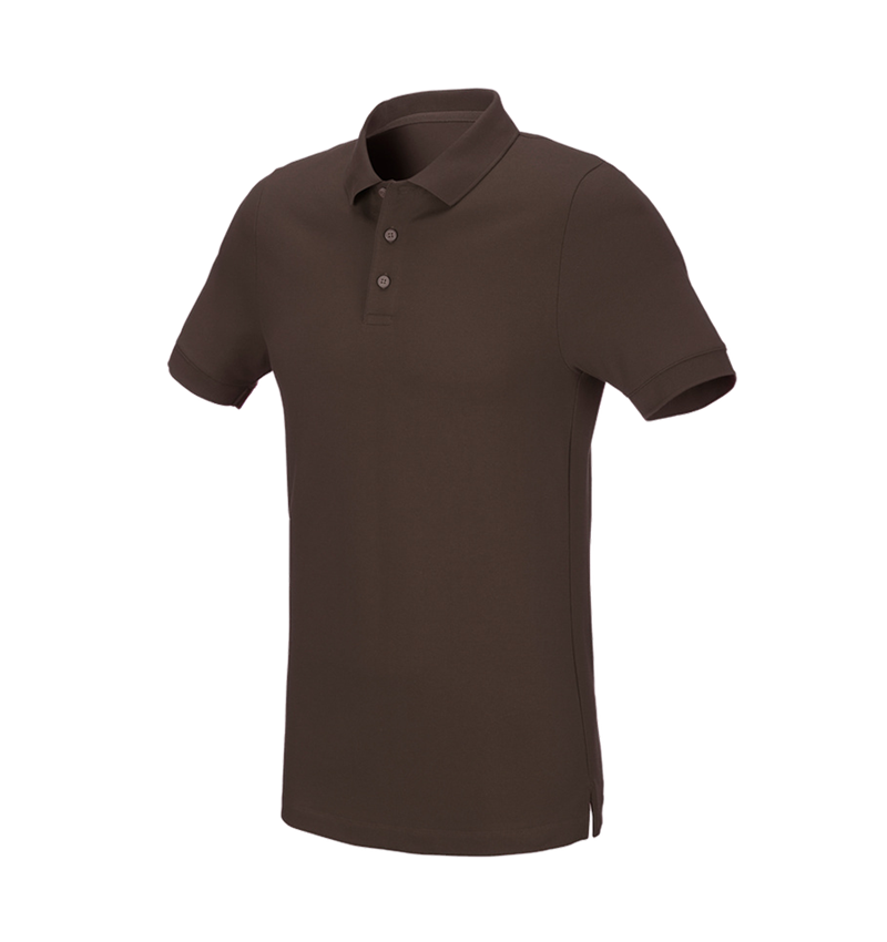 Tričká, pulóvre a košele: Piqué tričko e.s. cotton stretch, slim fit + gaštanová 2