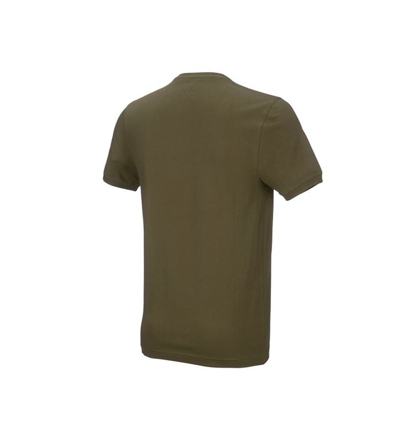 Tričká, pulóvre a košele: Tričko e.s. cotton stretch, slim fit + bahenná zelená 3