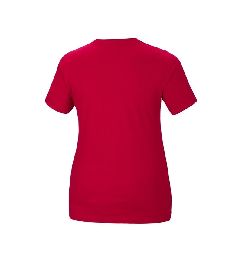 Tričká, pulóvre a košele: Tričko e.s. cotton stretch, dámske, plus fit + ohnivá červená 3