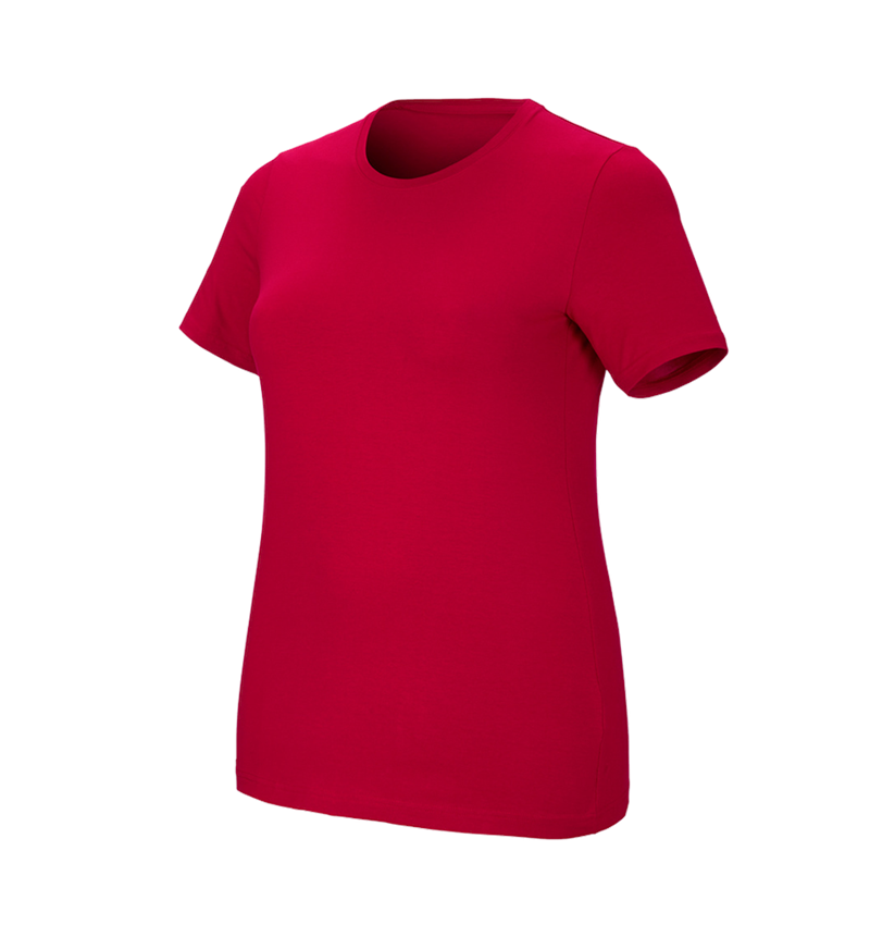 Tričká, pulóvre a košele: Tričko e.s. cotton stretch, dámske, plus fit + ohnivá červená 2