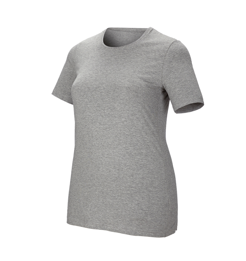 Tričká, pulóvre a košele: Tričko e.s. cotton stretch, dámske, plus fit + sivá melírovaná 2