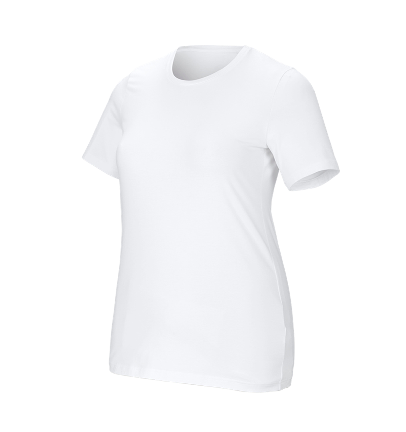Tričká, pulóvre a košele: Tričko e.s. cotton stretch, dámske, plus fit + biela 2