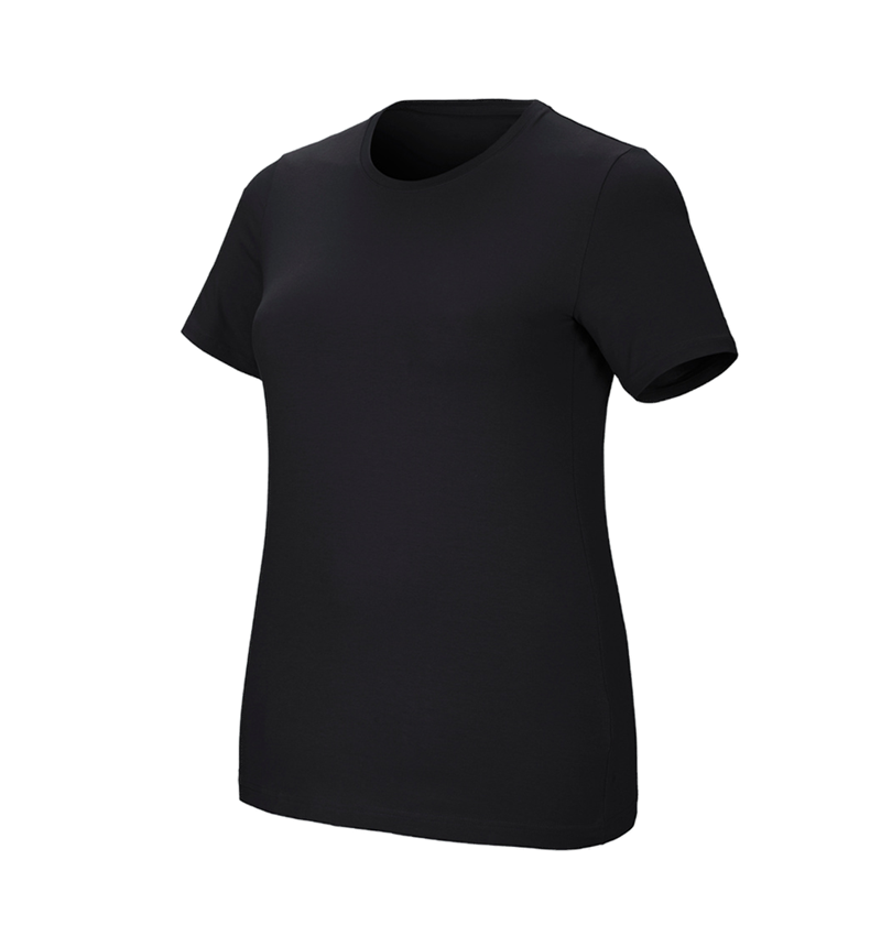 Tričká, pulóvre a košele: Tričko e.s. cotton stretch, dámske, plus fit + čierna 2