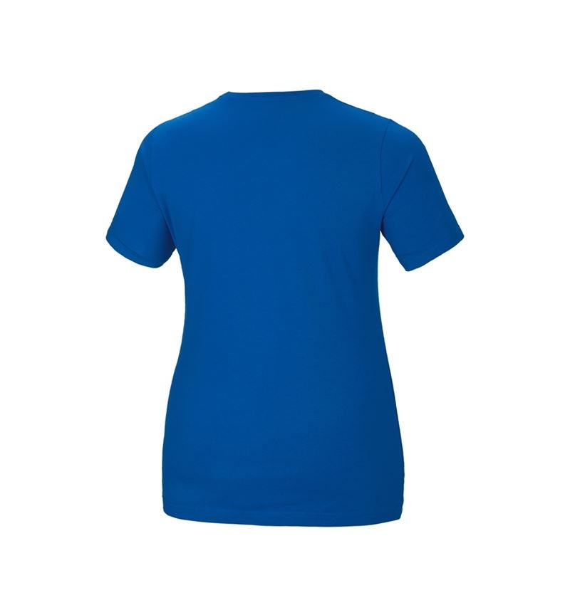 Tričká, pulóvre a košele: Tričko e.s. cotton stretch, dámske, plus fit + enciánová modrá 3
