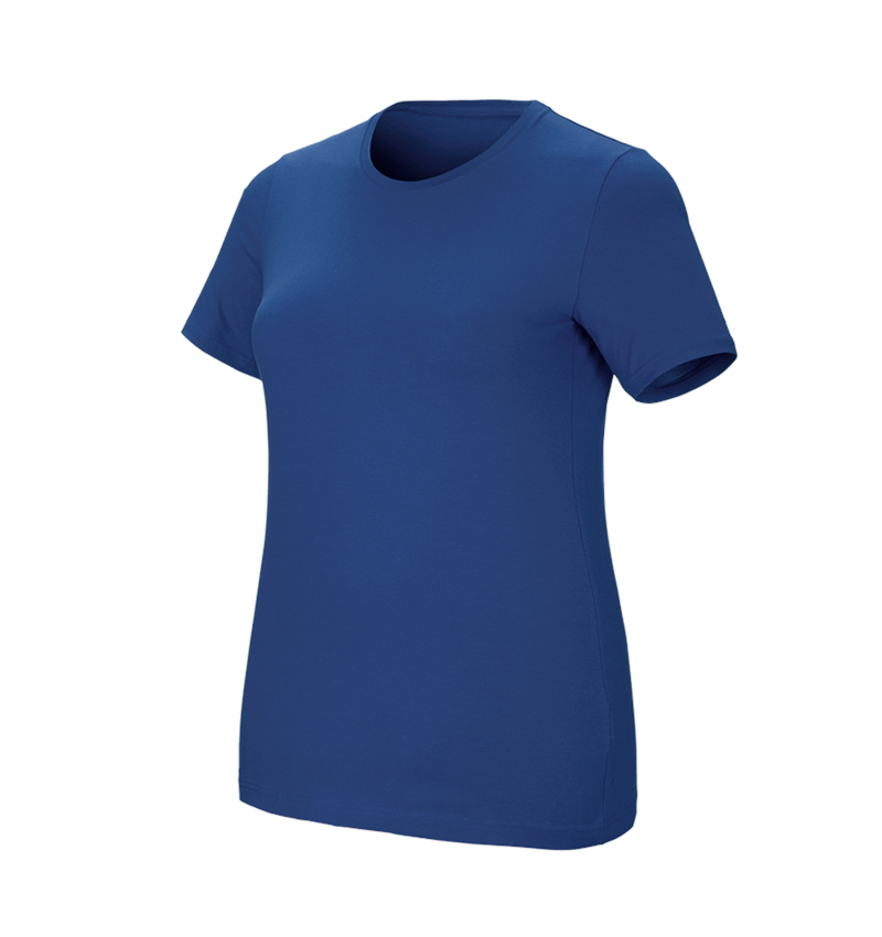 Tričká, pulóvre a košele: Tričko e.s. cotton stretch, dámske, plus fit + alkalická modrá 2